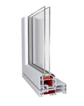 Topstyret vindue fra SFwindoor - moderne vindue i PVC nordline 120 mm profil